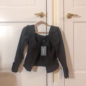 PLT Button Down Long Sleeve Top